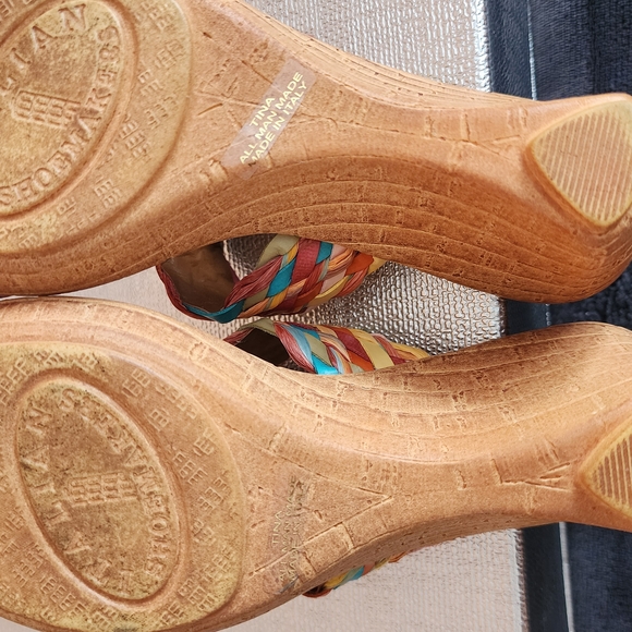 Multicolor Braided Women's Sandals - Picture 4 of 5